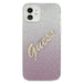 Калъф Guess Glitter Gradient Script за iPhone 12 Мini Розов