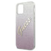 Калъф Guess Glitter Gradient Script за iPhone 12 Мini Розов