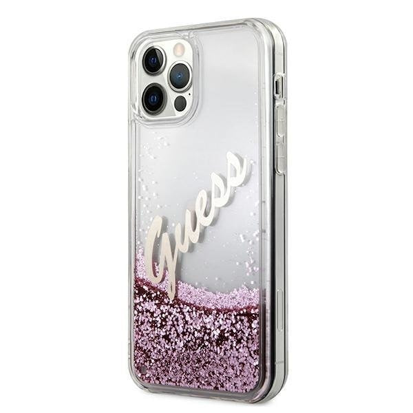 Калъф Guess Liquid Glitter Vintage Script за Apple