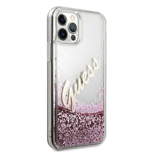 Калъф Guess Liquid Glitter Vintage Script за Apple