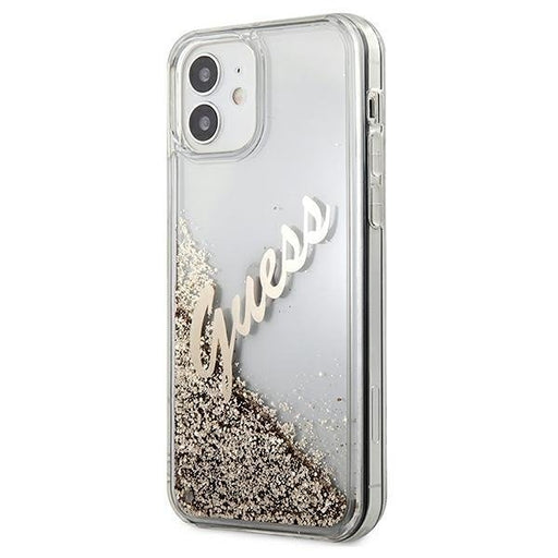 Калъф Guess Liquid Glitter Vintage Script за Apple