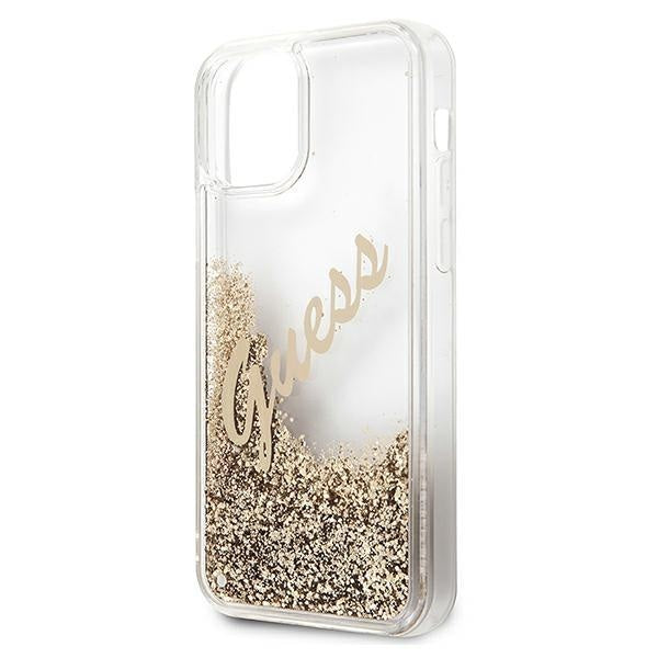 Калъф Guess Liquid Glitter Vintage Script за Apple