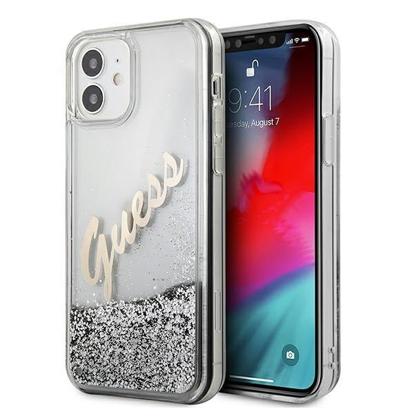 Калъф Guess Liquid Glitter Vintage Script за Apple