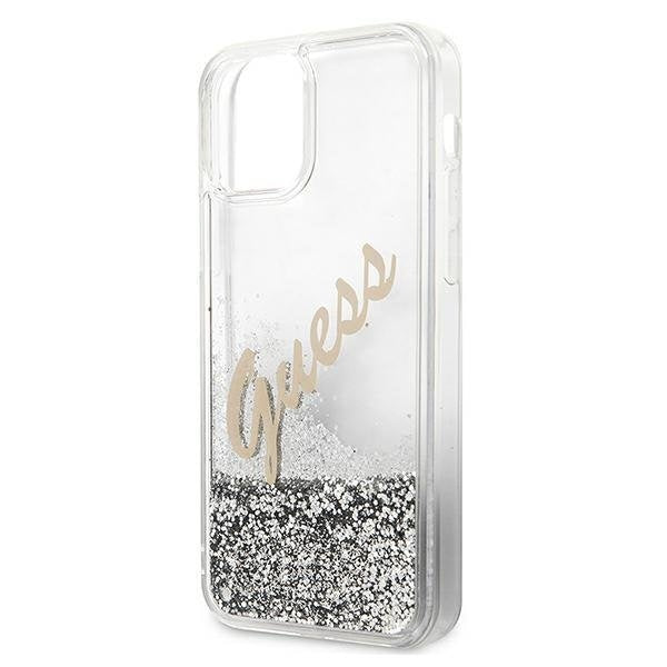 Калъф Guess Liquid Glitter Vintage Script за Apple