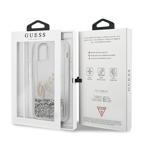 Калъф Guess Liquid Glitter Vintage Script за Apple