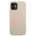 Калъф Guess Vintage Pink Script за Apple iPhone 12 mini Grey