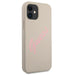 Калъф Guess Vintage Pink Script за Apple iPhone 12 mini Grey