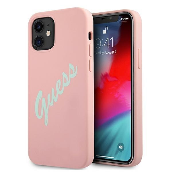 Калъф Guess Apple iPhone 12 Mini GUHCP12SLSVSPG Розов