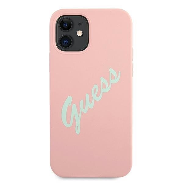 Калъф Guess Apple iPhone 12 Mini GUHCP12SLSVSPG Розов