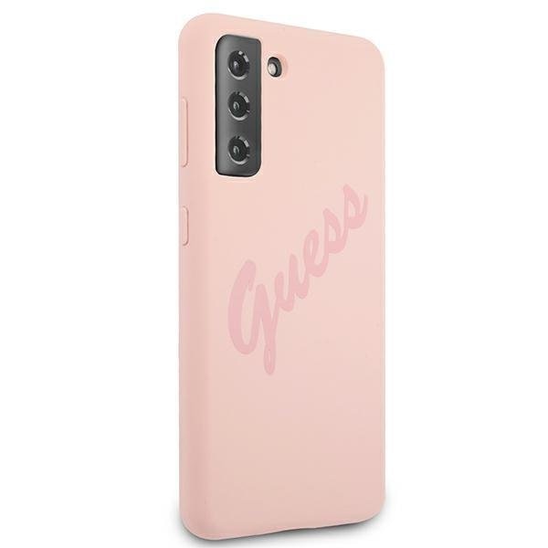 Калъф Guess Vintage Script за Samsung Galaxy S21 + 5G Pink