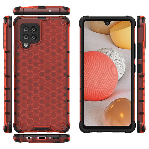 Калъф Honeycomb Case armor за Samsung Galaxy A42 5G червен