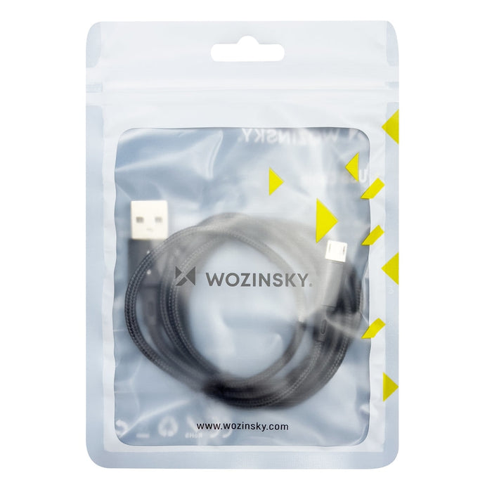 Кабел Wozinsky WUC - M2B USB към Micro 2.4A 2m черен