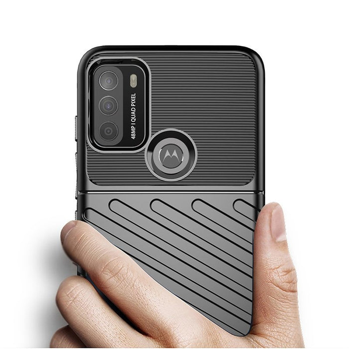 Гъвкав TPU кейс Thunder Case за Motorola Moto G50 Черен