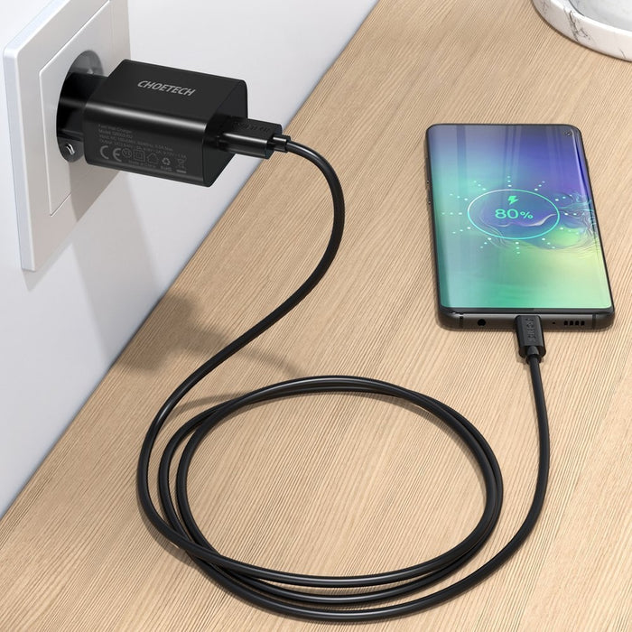 Зарядно устройство Choetech USB 18W Черен