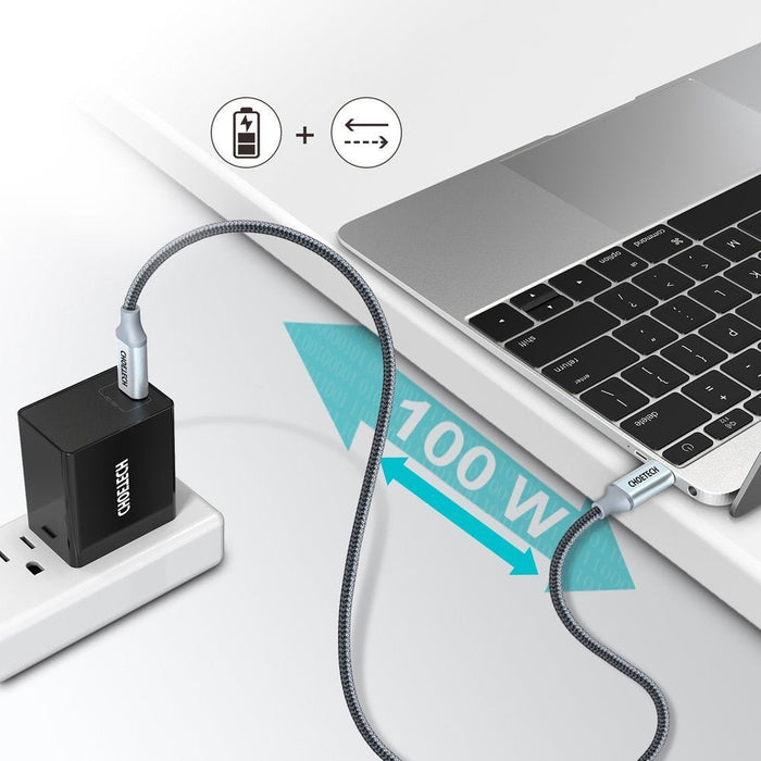 Кабел Choetech XCC1002 USB - C - PD 100W 1.8 м Сив