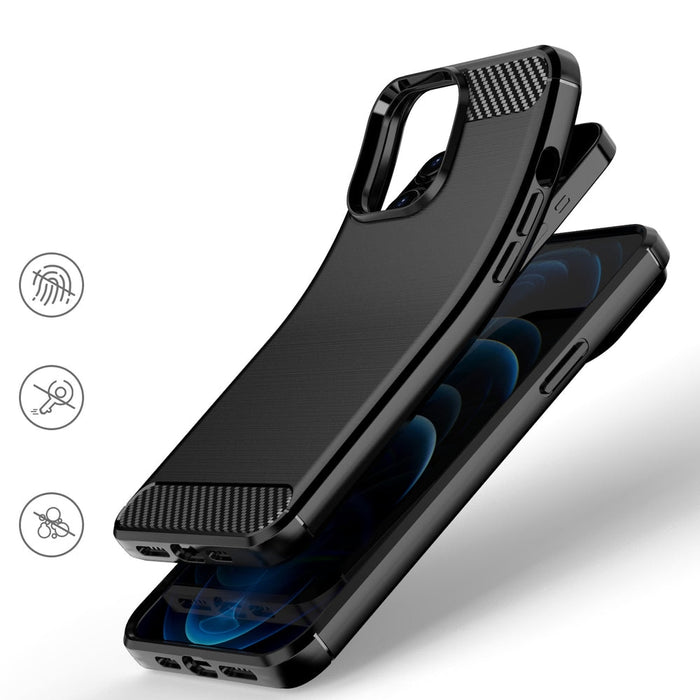 Калъф Carbon Case Flexible за iPhone 13 Pro черен