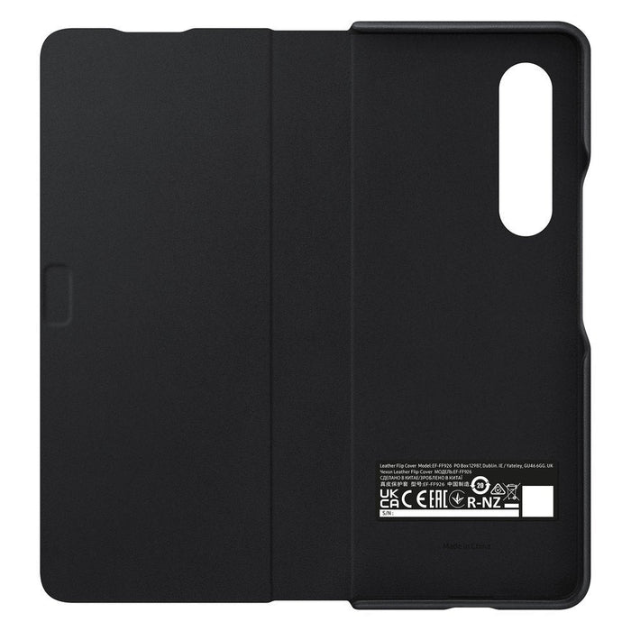 Калъф Samsung Leather Flip Cover за Galaxy Z Fold3 Black