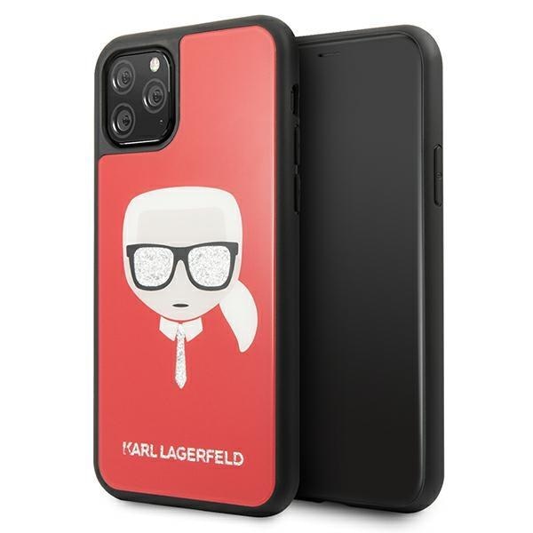 Калъф Karl Lagerfeld Glitter Layers за iPhone 11 Pro Red