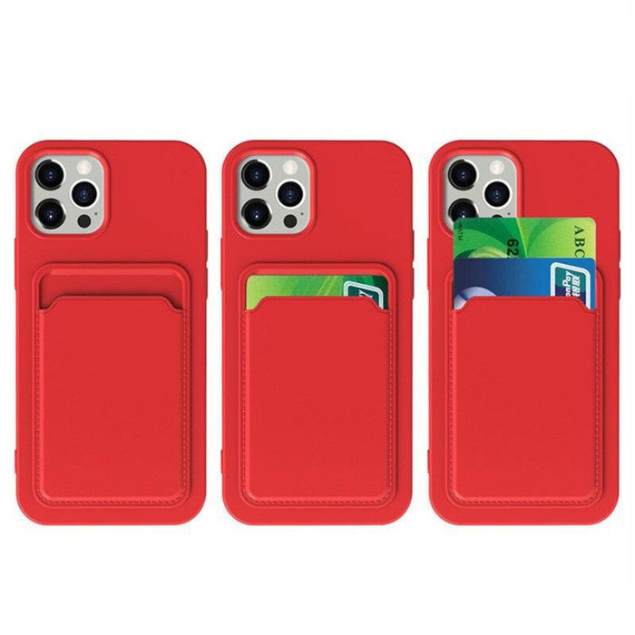 Кейс с отделение за карти Card Case iPhone 12 лилав