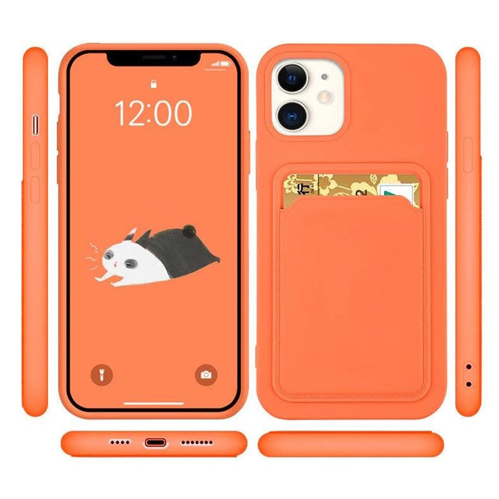 Кейс с отделение за карти Card Case iPhone 12 лилав