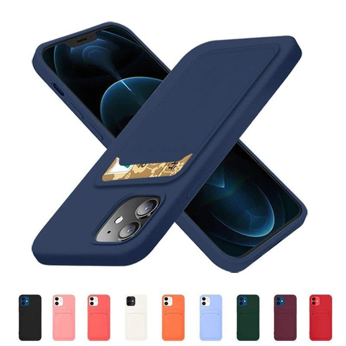 Кейс с отделение за карти Card Case iPhone 13 Pro Max лилав