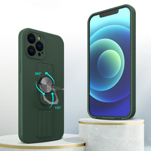 Силиконов кейс с пръстен HQWear за Apple iPhone 11 Pro Черен