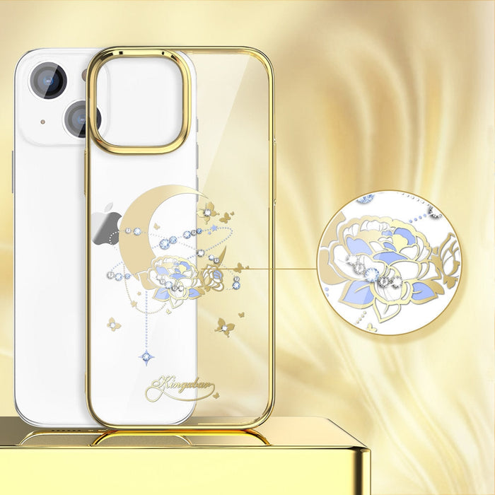 Калъф Kingxbar Moon Series Flower за iPhone 13 Златист 1