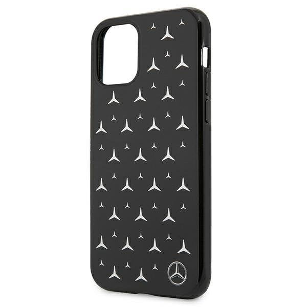 Кейс Mercedes Silver Stars Pattern за Apple iPhone 11 Черен