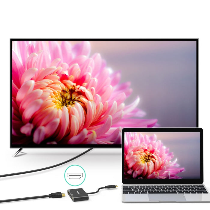 Хъб Choetech M17 USB - C - 1x HDMI VGA Черен