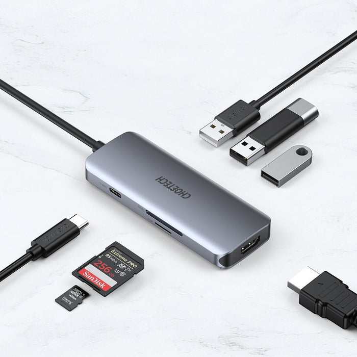 7в1 мултифункционален хъб Choetech USB