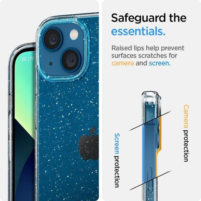 Калъф Spigen Liquid Crystal Glit за iPhone 13 mini прозрачен