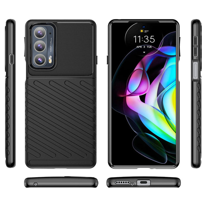 Гъвкав TPU кейс Thunder Case за Motorola Moto Edge 20 Черен