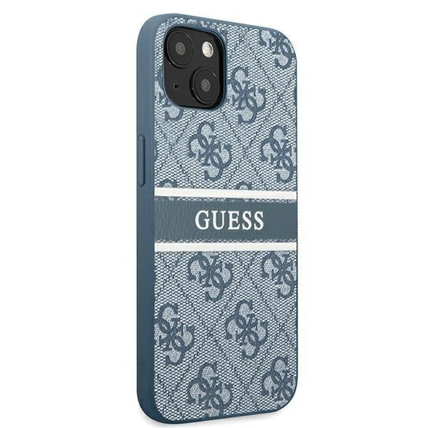 Калъф Guess 4G Printed Stripe за Apple iPhone 13 mini Син