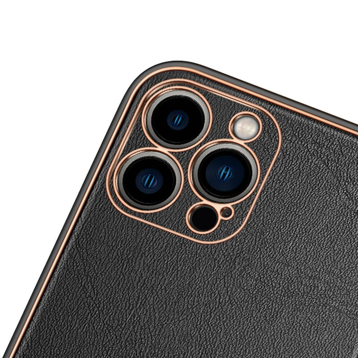 Калъф Dux Ducis Yolo от TPU и кожа за iPhone 13 Pro черен