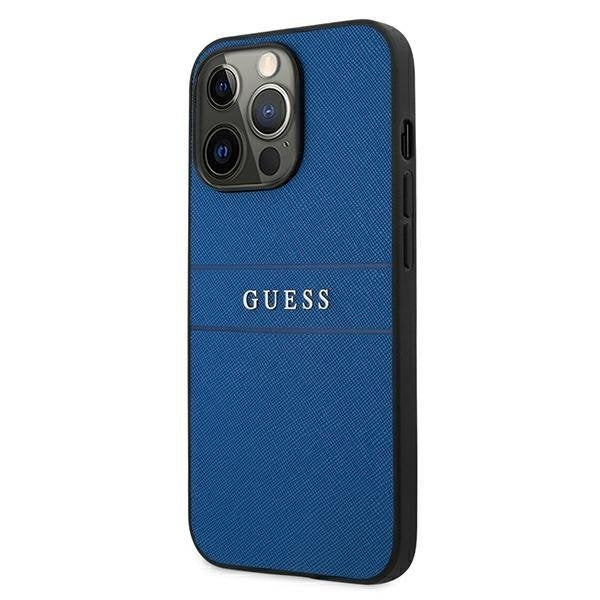 Калъф Guess PU Leather Saffiano за iPhone 13 Pro Син