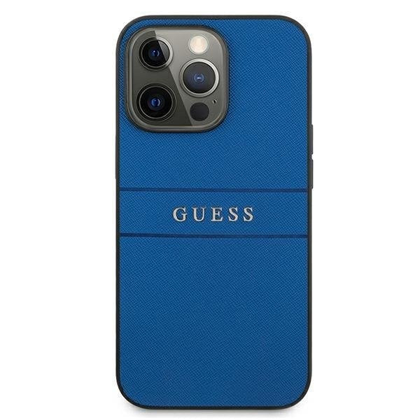 Калъф Guess PU Leather Saffiano за iPhone 13 Pro Син