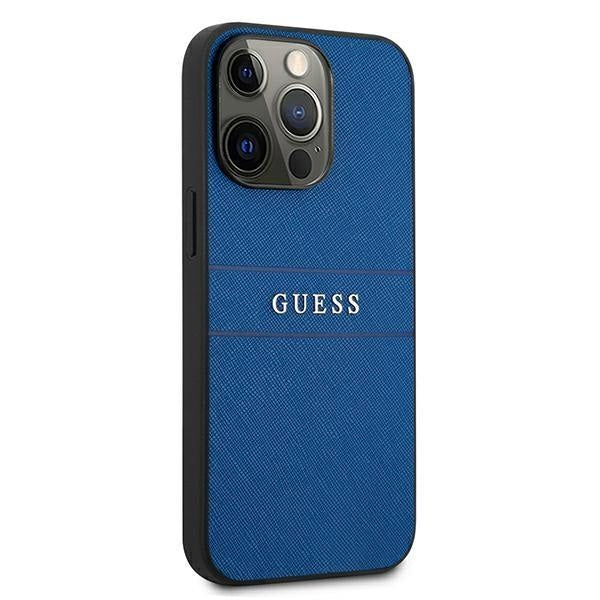 Калъф Guess PU Leather Saffiano за iPhone 13 Pro Син