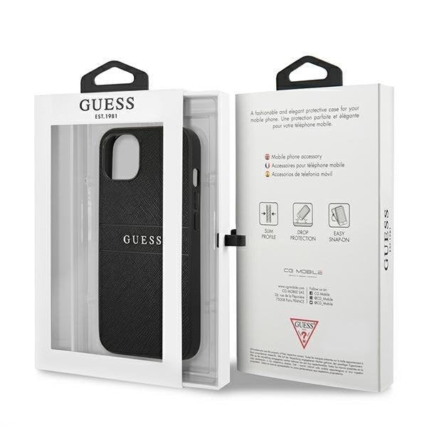 Калъф Guess GUHCP13MPSASBBK Saffiano Strap за iPhone