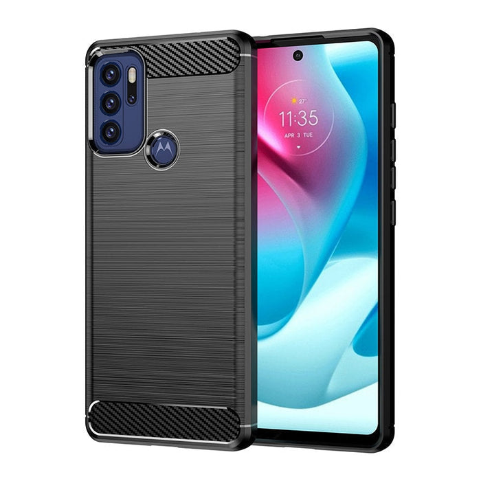 Carbon Case Гъвкав Кейс за Motorola Moto G60S black