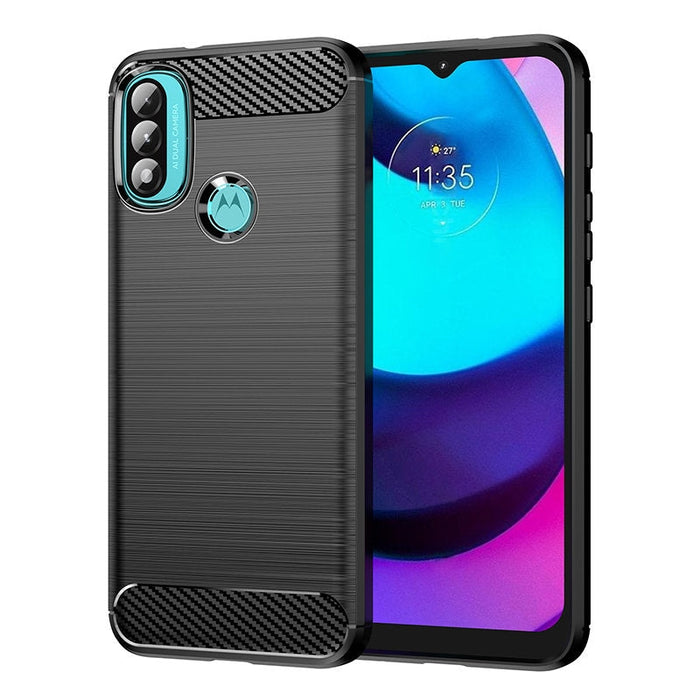 Carbon Case Гъвкав Кейс за Motorola Moto E20 black