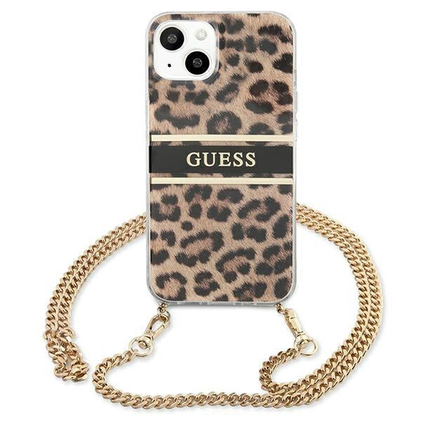 Калъф Guess GUHCP13SKBCLE Leopard Gold Strap за