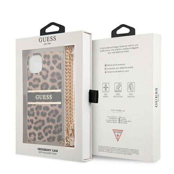 Калъф Guess GUHCP13SKBCLE Leopard Gold Strap за