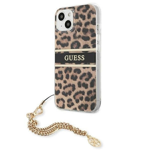 Калъф Guess GUHCP13SKBSLEO Leopard Gold Chain за