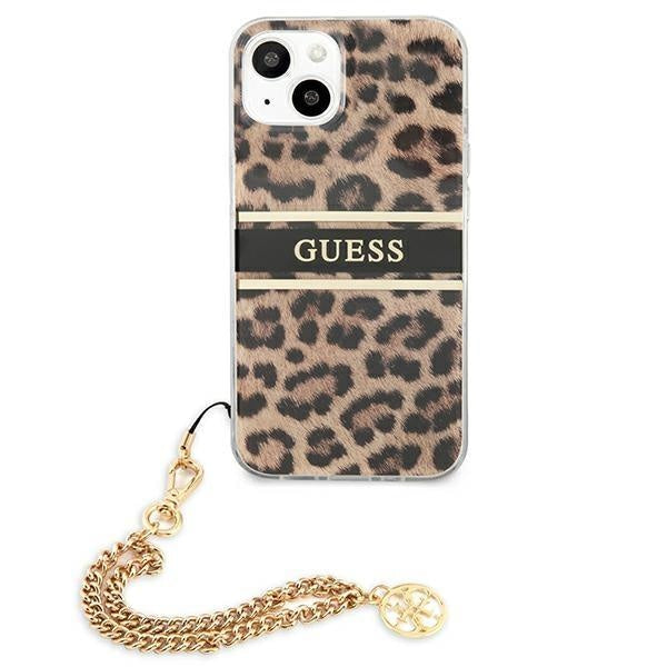 Калъф Guess GUHCP13SKBSLEO Leopard Gold Chain за