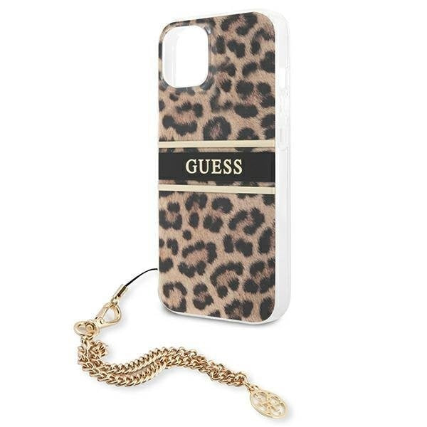 Калъф Guess GUHCP13SKBSLEO Leopard Gold Chain за