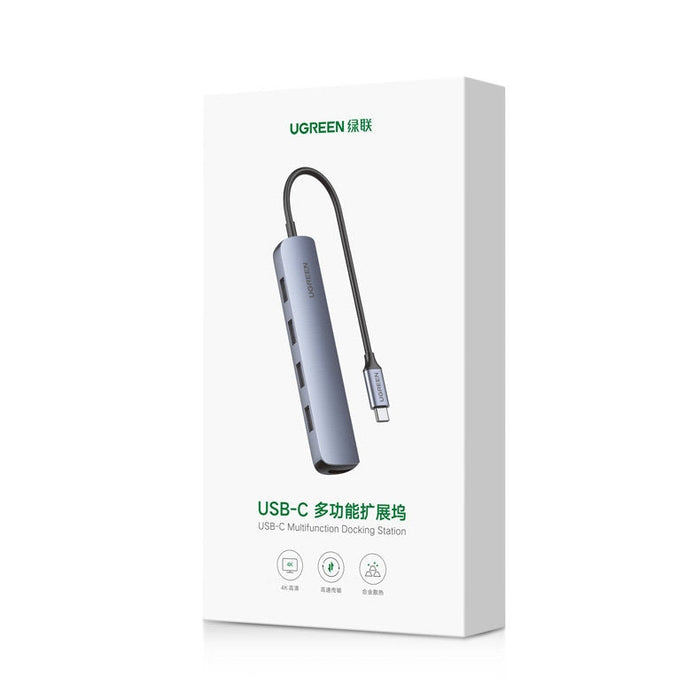 Хъб Ugreen CM417 USB - C към HDMI 4xUSB сив