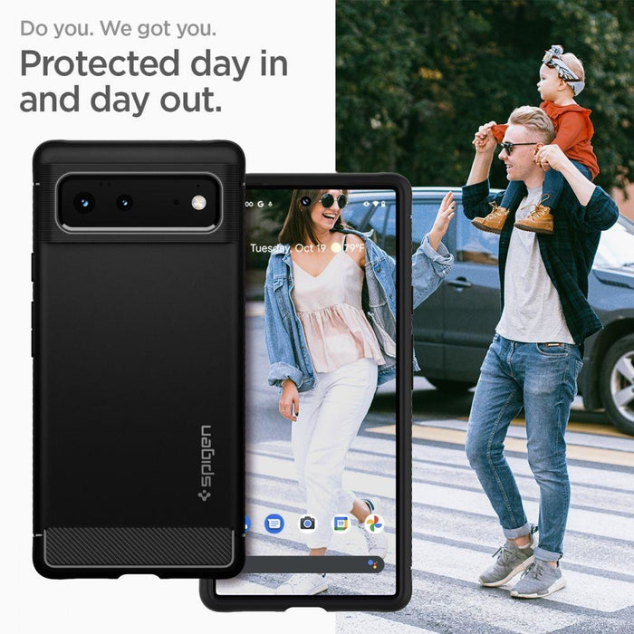 Калъф Spigen Rugged Armor за Google Pixel 6 черен