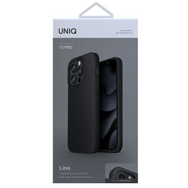 Калъф UNIQ Lino за iPhone 13 Pro / 6.1’ черно мастило черен