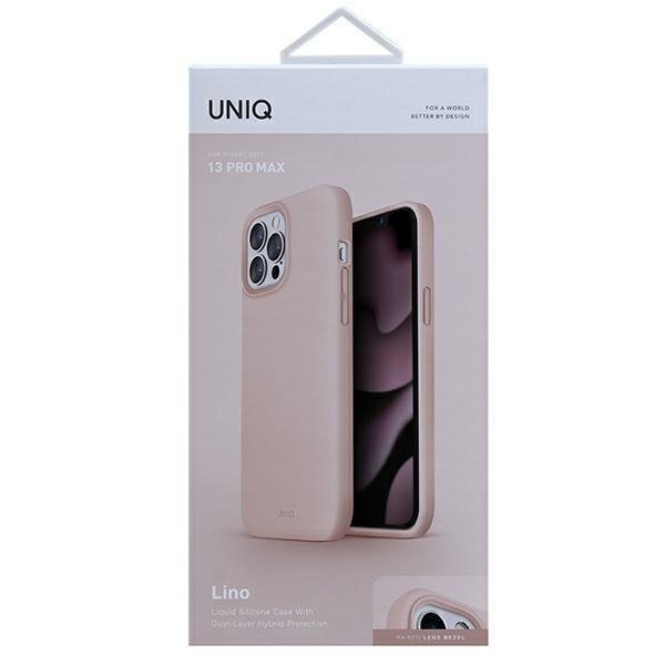 Калъф UNIQ Lino за iPhone 13 Pro Max 6.7’ розов