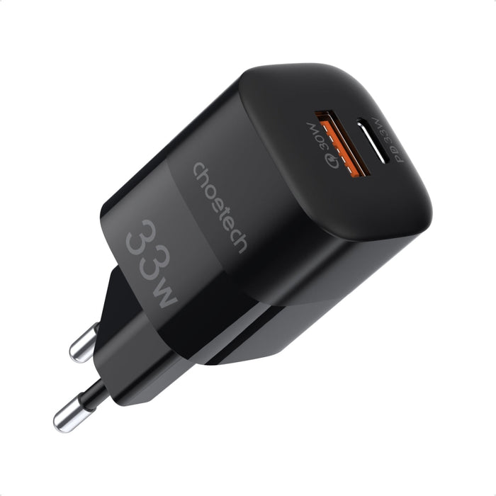 Мрежово зарядно Choetech PD5006 USB USB - C PD QC 33W черен